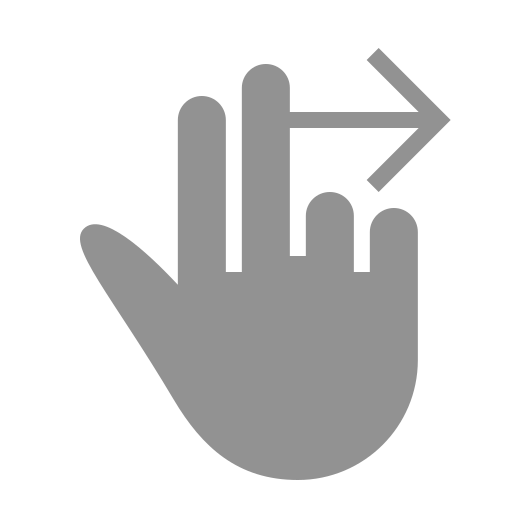 Swipe, right, fingers, two icon