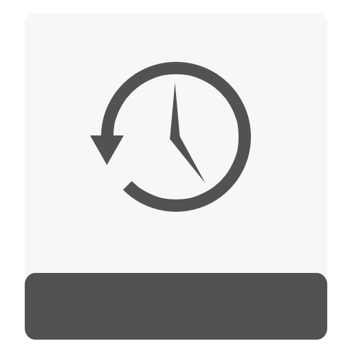 White, hdd, timemachine icon