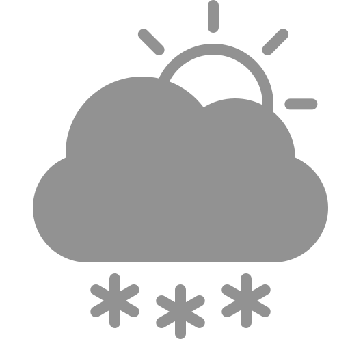 Sun, cloud, snowflakes icon