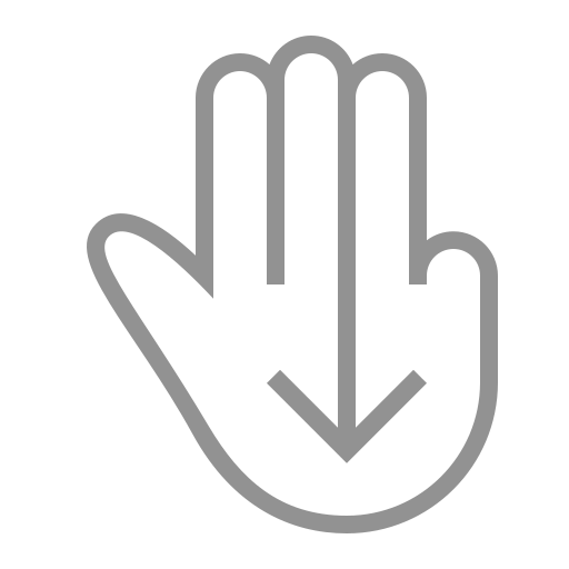 Swipe, three, down, fingers icon