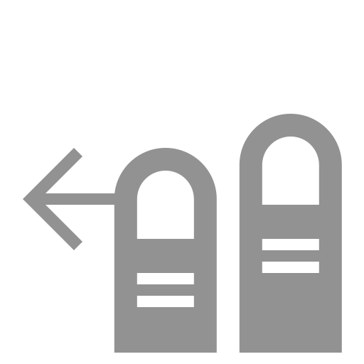 Swipe, left, fingers, two icon