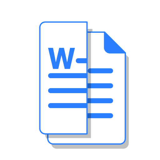 Cut, doc, file, ms, office, word icon