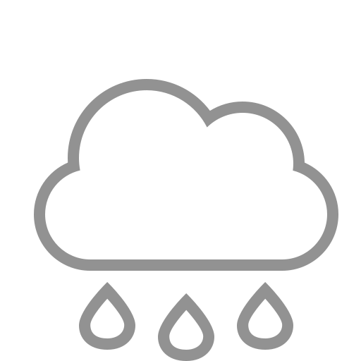 Cloud, raindrops icon