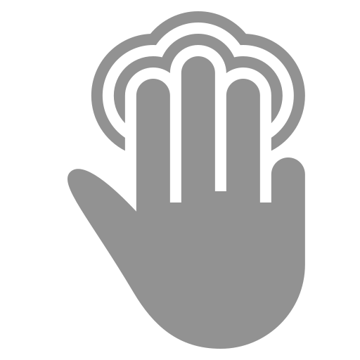 Double, three, tap, fingers icon