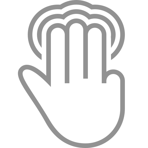 Double, three, tap, fingers icon