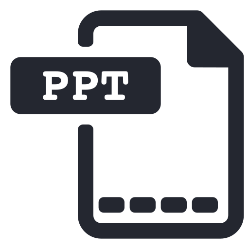 Extension, file, ppt, presentation icon