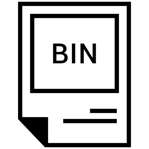 Bin, extention, file, type icon