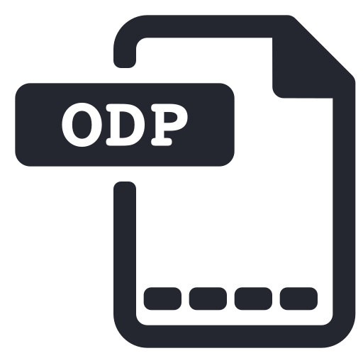 Extension, file, odp, presentation icon