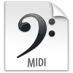 File, midi, z icon