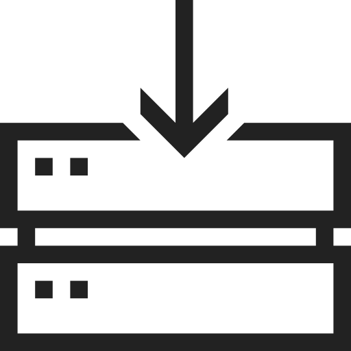Data, database, import, server, storage icon