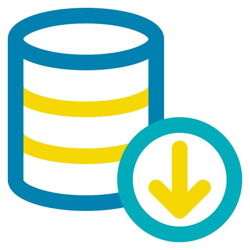 Big data, database, download, hosting, storage icon