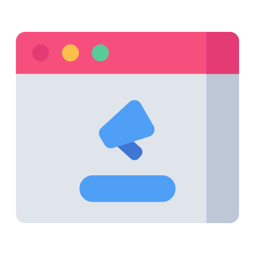 Marketing, web, promotion, advertising, browser icon