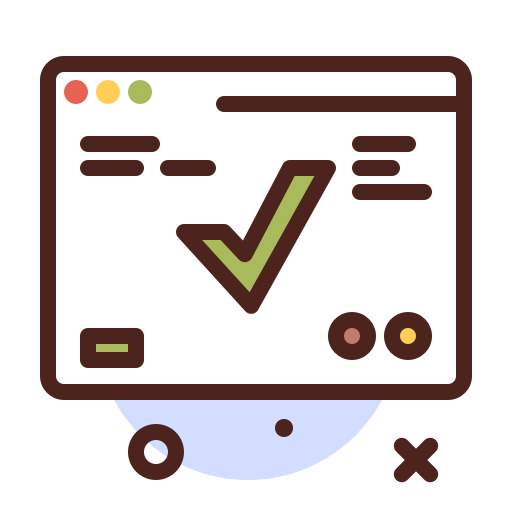 Positive, browser, status icon