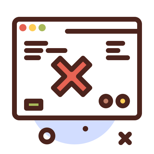 Negative, browser, status icon