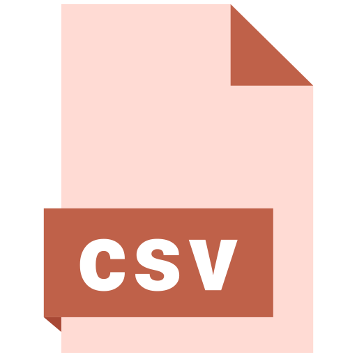 Csv, file, format icon