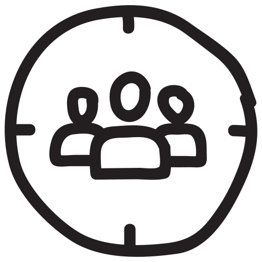 Audience, customers, focusgroup, people, target, users, userstarget icon