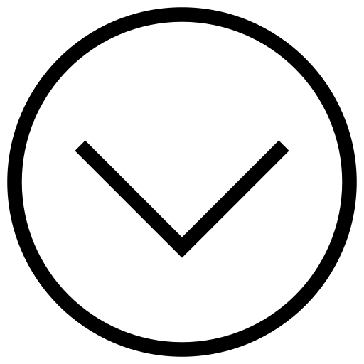 Angle, arrow, bottom, circle, down icon