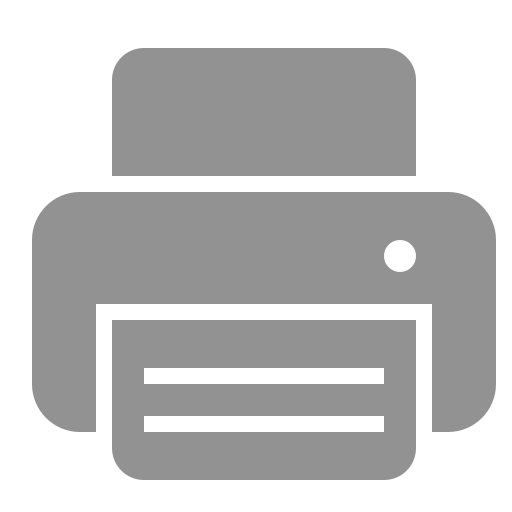 Printer, text icon
