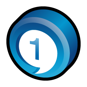 1, one, real icon