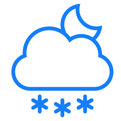 Snowflakes, cloud, moon icon