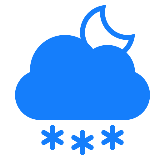 Moon, cloud, snowflakes icon