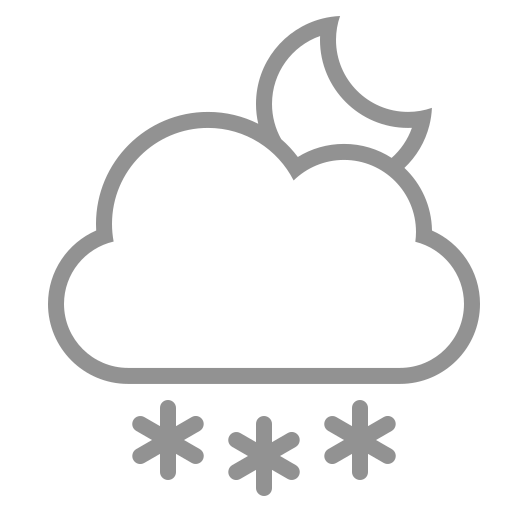Snowflakes, cloud, moon icon