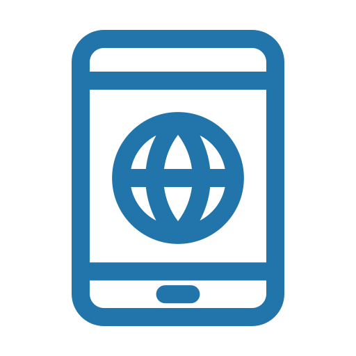 Internet, line, smartphone icon