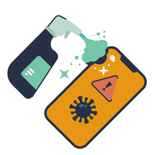Disinfect, disinfectant, phone, product, smartphone, spray icon