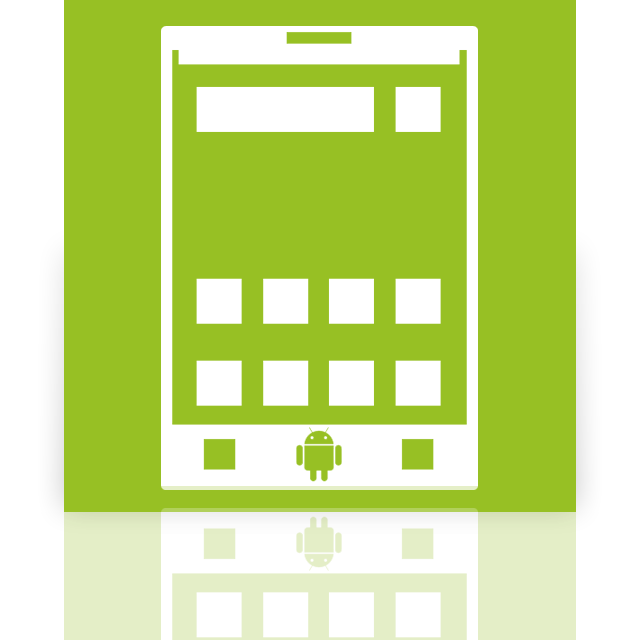 Android, mirror, smartphone icon