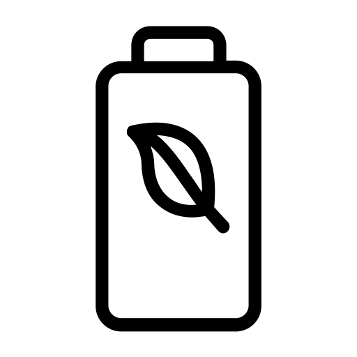 Battery, cell, charge, leaf icon