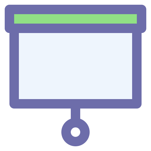 Display, presentation, projection, screen icon