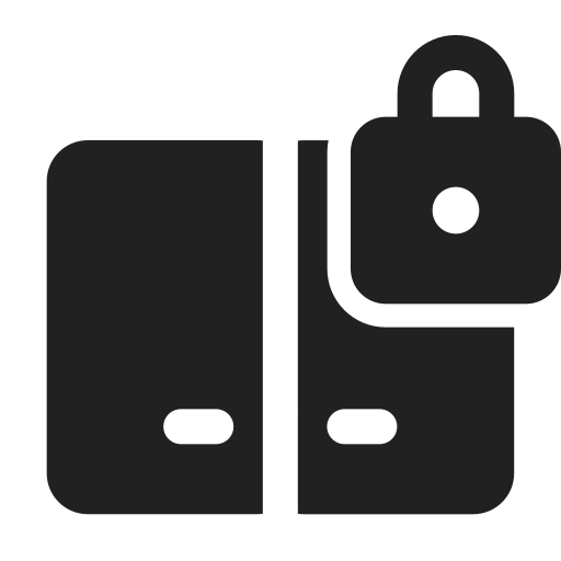 Ic, fluent, dual, screen, lock, filled icon