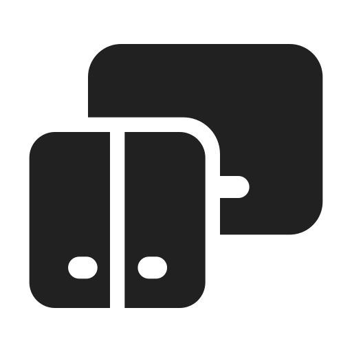 Ic, fluent, dual, screen, tablet, filled icon