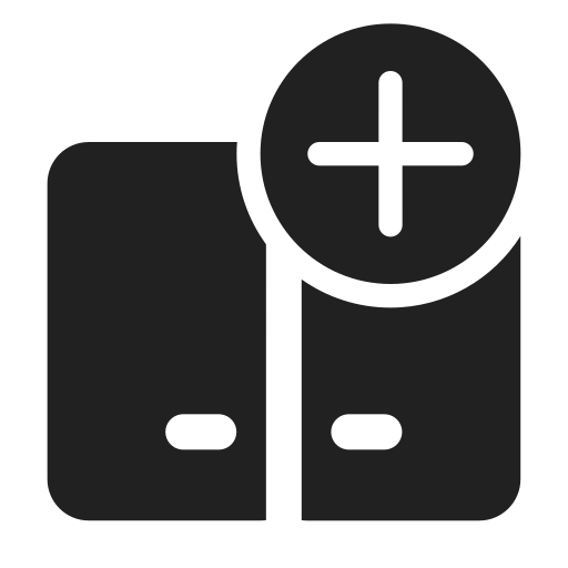Ic, fluent, dual, screen, add, filled icon