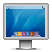 Screen, aqua icon
