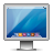 Screen, aqua, glossy icon