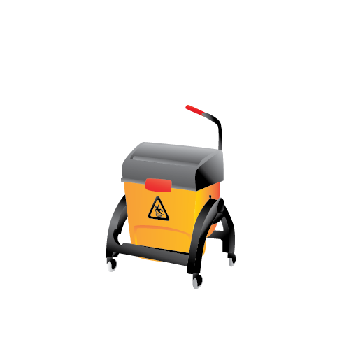 Bucket, cleaning, container, janitor, mop, mop and bucket, wet icon