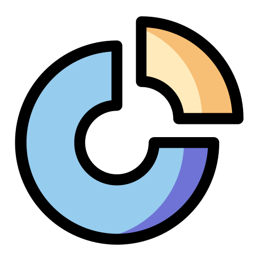 Donuts, business, chart, graph, analytics, finance icon