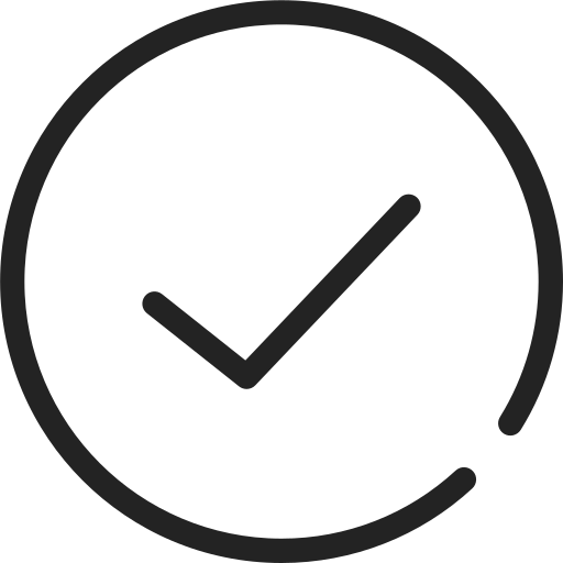 Business, management, marketing, completed, notification icon