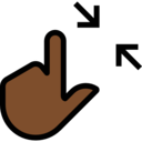 arrows,hand,touch screen,minimize,controls,hands and gestures,hand gesture,fingers
