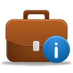 Business, info, briefcase icon
