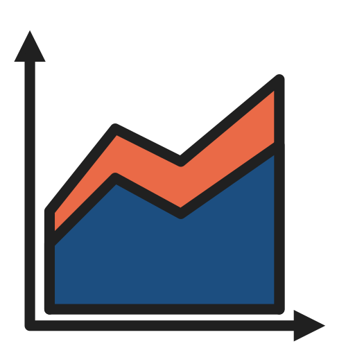 Area, chart, business, analytics, statistics icon
