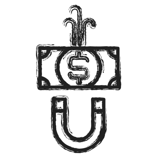 Business, magnet, money icon