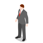 Businessman, male, man, standing, avatar, business, human icon