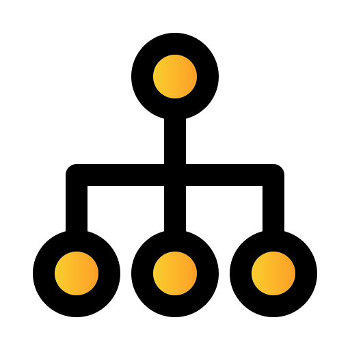 Business, filled, line, management, organization icon