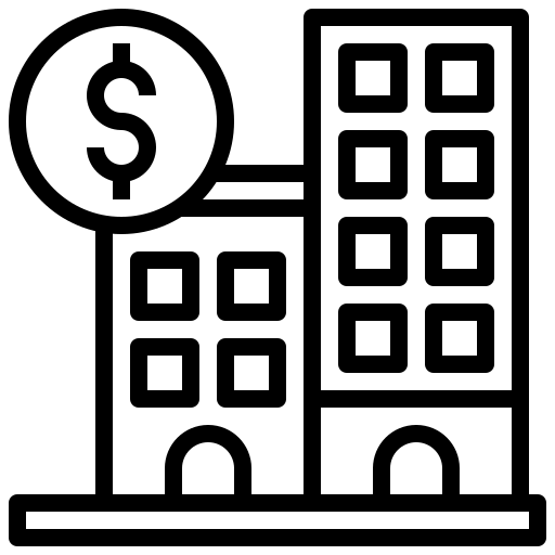 And, bank, banking, buildings, business, columns, finance icon