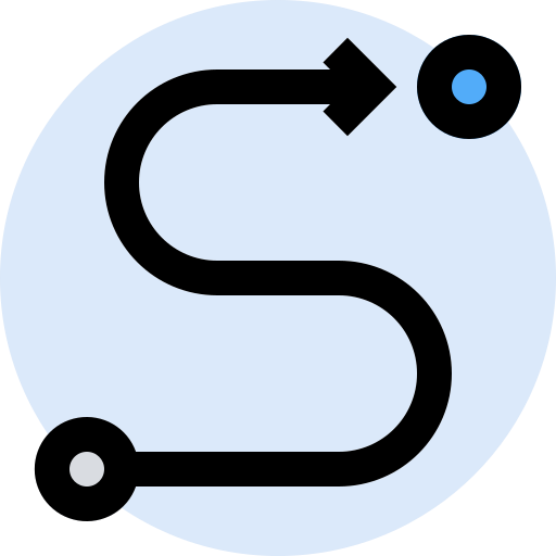 Business, finance, management, marketing, office, route icon