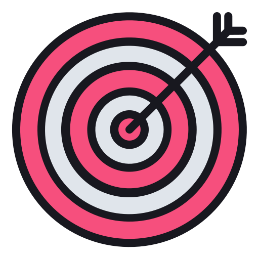 Business, goal, focus, dartboard, target, marketing icon