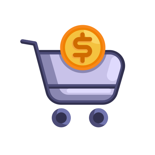 Business, cart, coin, earnings, money, rolley cart icon