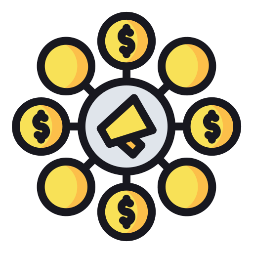 Promotion, marketing, finance, advertising, business icon